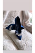 Resim İLADİESHOES Taşlı Stiletto Kadın Ayakkabısı 