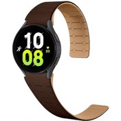Resim Mobilefix Galaxy Uyumlu Watch 5 Pro 45mm Krd-111 20mm Çizgili Desenli Silikon Kordon-kahveren 