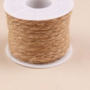 Resim 10m Haki Örgülü Jüt İpi - 5mm Kalınlık, Hediye Paketleme & Giysi Aksesuarları için DIY Vintage El İşi Kordonu 