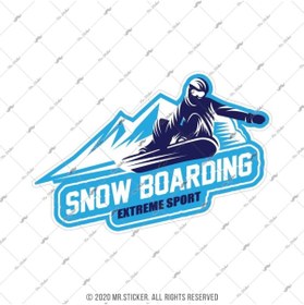 Resim Bay Etiket Hbg71 Snowboarding Yazili Etiket 
