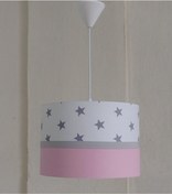 Resim ONAY AVİZE Pembe Yıldızlı (CD - 6845) Çocuk Odası Genç Ve Bebek Odası Erkek Kız Avize Aydınlatma Sarkıt Abajur 
