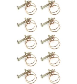 Resim Lemestar 10 Adet Çift Tel Galvanizli Hortum Klemensi 13-16mm - Güçlü Tutma, Uzun Ömürlü Demir Malzeme 