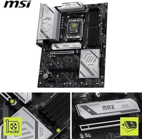 Resim MSI MB MAG X870E GAMING MAX WIFI AM5 DDR5 8200MHZ(OC) 3x M.2 USB 40Gbps HDMI DP 5G LAN WIFI 7 RGB ATX 