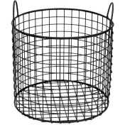 Resim Wess Dizayn Metal Tel Sepet Dekoratif Saklama Kabı Yuvarlak Model WD-243 