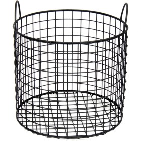 Resim Wess Dizayn Metal Tel Sepet Dekoratif Saklama Kabı Yuvarlak Model WD-243 