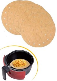 Resim mutfakfoni Airfryer Pişirme Kağıdı 100 Adet Tek Kullanımlık Hava Fritözü Yuvarlak Delikli 