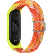 Resim Xiaomi Mi Band 6 Uyumlu Krd-49 Örgü Zore Kordon-siyah-kırmızı 