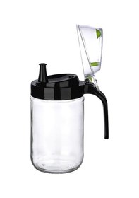 Resim Cam Yağdanlık - Kulplu Sirkelik Sosluk 660ml Şeffaf 