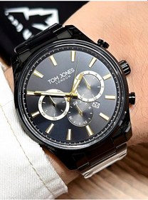 Resim Tom Jones Çelik Kordon Tasarım Kadran 30 Mt Suya Dayanıklı Erkek Kol Saati Ejt1.2298.04 Siyah 