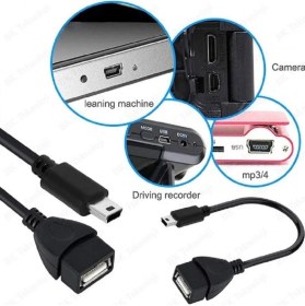 Resim Yeni 2026 Mini 5 Pin Erkek Usb 2.0 Tip A Dişi Jack Otg Kısa Kablo 2.0 A Dişi Otg Çevirici Kablo 