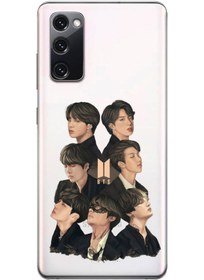 Resim Magic Ring Samsung Galaxy S20 FE Uyumlu BTS Desenli Şeffaf Telefon Kılıfı 