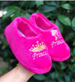 Resim Pandalina Kız Çocuk Panduf princess kız taçlı figürlü kaydırmaz taban anaokulu kreş ev ayakkabısı 