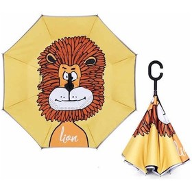 Resim Çocuk Şemsiye Ters Şemsiye Lion 