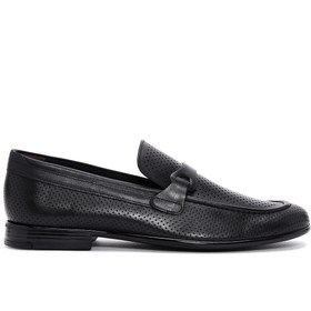 Resim Erkek Siyah Deri Casual Loafer 