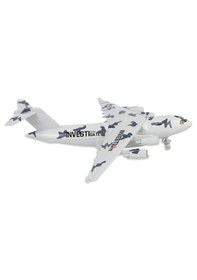 Resim Diecast Metal Askeri Kargo Uçağı Gri Sesli Işıklı 