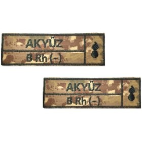 Resim Kara Kuvvetleri 2020 - Yeni Kamuflaj İsimlik 2 Adet Çok Renkli 