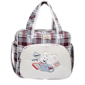 Resim CNGZSHOP Fitilli Ayı Baskılı Bebek Malzeme Çantası 