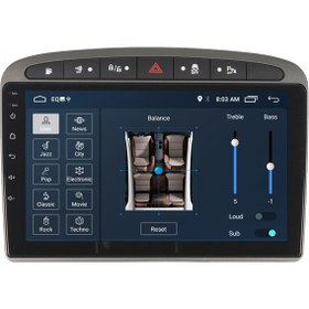 Resim MYWAYY Peugeot 308-408 Android Carplay Navigasyon Multimedya Ekran Teyp 2gb Ram + 16gb Hdd 