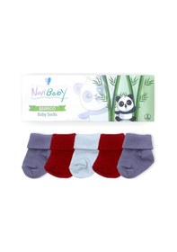 Resim Novibaby 5'li Bambu Yenidoğan Bebek Çorabı I Windy I 0-6 ay "Karışık Renkli" 