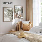Resim 2D Düz, 2D/DÜZ Zeytin Ağacı Gölge Vazo Duvar Sanatı Poster Seti (2'li), Akdeniz Botanik Baskı, Nötr Duvar Botanik Manzara Sanatı, Kırsal Mutfak Dekoru, Modern Minimalist Doğa Manzarası Dekorasyonu, Çerçevesiz 
