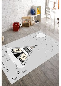 Resim Dijital Baskılı Kızıldereli Desenli Dekoratif Yıkanabilir Kaymaz Taban Çocuk Halısı Çok Renkli 