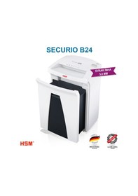 Resim HSM SECURIO B24 - 5,8mm Evrak İmha Makinesi / Kağıt Kırpma Makinesi - CD İmha Makinesi - 35lt 