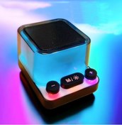 Resim gaman LG436 Şarjlı Taşınabilir Rgb Bluetooth Hoparlör Çok Modlu Işık Efektli 