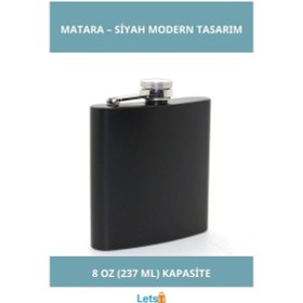 Resim Paslanmaz Çelik Sızdırmaz Kompakt 8 Oz Siyah Matara Çok Renkli 