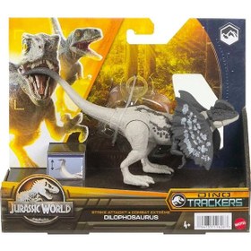Resim Jurassic World Strike Attack Dilophosaurus Features: Action Figure - Hln70 