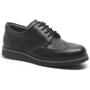 Resim Rakerplus Hidra Siyah Mat Bağcıklı Klasik Erkek Çocuk Ayakkabı 