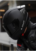 Resim Ls2 Rapid Race Siyah Camlı Kapalı Motosiklet Kaskı Mat Siyah 