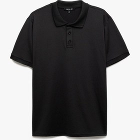 Resim Koton Kısa Kollu Regular Fit Basic Polo Yaka Spor Tişört Siyah 5sam10026nk Siyah 