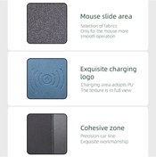 Resim Sunskyy OJD-36 QI Standart 10 W Aydınlatma Kablosuz Şarj Cihazı Kauçuk Mouse Pad Siyah 