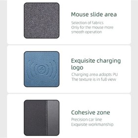 Resim Sunskyy OJD-36 QI Standart 10 W Aydınlatma Kablosuz Şarj Cihazı Kauçuk Mouse Pad Siyah 