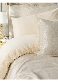 Resim Cotton Box Chi Chi Çift Kişilik Pikeli Nevresim Takımı Velora Cappuccino Cappuccino 