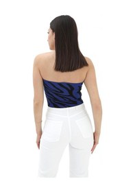 Resim Wpr Zebra Desen Triko Crop - Saksmavisi - Kadın 