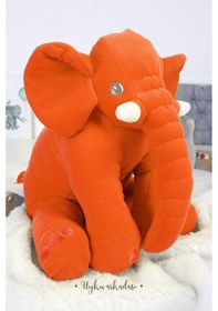 Resim Dev Boy 60 cm Uyku Arkadaşım Fil Turuncu Jumbo Boy 