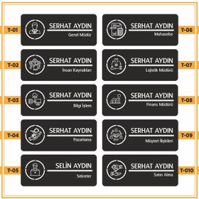Resim Ofistike Ofis Odalarına Özel Kapı İsimlik Tabelası Ofis Yönlendirme Kapı İsimlik Genel Müdür Oda Tabela 