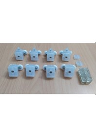 Resim Kırılmaya Karşı Dayanıklı Duşakabin Tekerleği Şeffaf 22 Mm Teker 