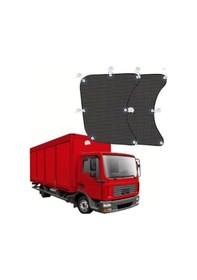 Resim Xuweiwei Black 2li Paket Polyester Kamyon Yan Cam Güneşlikleri Uv Korumalı Isı Azaltma Emniyet Tokalı 