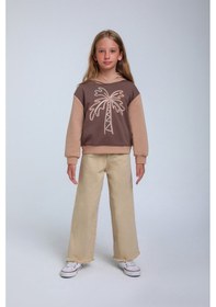 Resim Xo Kids Kız Çocuk Sweatshirt 5-9 Yaş 35871 Kahve Kahverengi 