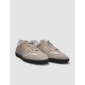 Resim Cabani %100 Hakiki Deri Bej Bağcıklı Kadın Spor Ayakkabı 