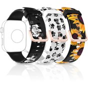 Resim For Huawei Fit3, Fit4, Fit4 Pro için Çiçek Desenli ve Silikon Tokalı Silikon Spor Bileklik Kayışı - Dayanıklı Unisex Bileklik Erkekler ve Kadınlar için, Akıllı Saat Aksesuarı, Akıllı Saat Yedek Kayışı, Moda Bileklik, Esnek Bileklik 