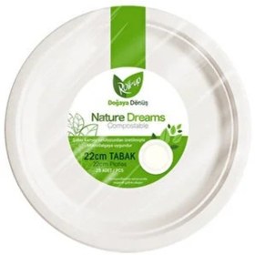 Resim Ambalaj Marketim Roll-up Ekolojik Karton Tabak 22 Cm 25 Adet 