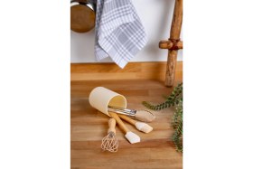 Resim Neta Bambu Saplı Uzun Silikon Mutfak Seti 4'lü 