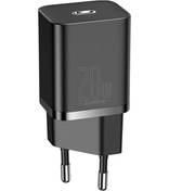 Resim Baseus Super Si 20 W PD Type-C Hızlı Şarj Adaptörü Siyah 