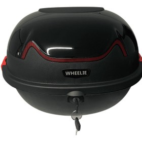 Resim WHEELIE MOTOR ÇANTASI TOPCASE 28 LT XT11-B PARLAK SİYAH 