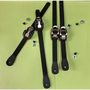 Resim 1'li Paket Ağır Hizmet Mikro-Ayarlanabilir Kayak Kayışları Hızlı Açılır Toka ile - Patenler & Snowboardlar için Güvenli Uyum, Dayanıklı Naylon Kayış, Siyah (14+ Yaş) 