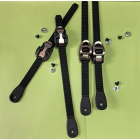 Resim 1'li Paket Ağır Hizmet Mikro-Ayarlanabilir Kayak Kayışları Hızlı Açılır Toka ile - Patenler & Snowboardlar için Güvenli Uyum, Dayanıklı Naylon Kayış, Siyah (14+ Yaş) 
