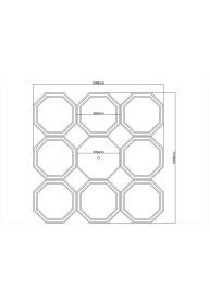 Resim Motifpiyer Lamba Tavan Göbeği MODÜLER-SEKIZGEN-52-9-PARÇA-56CM 